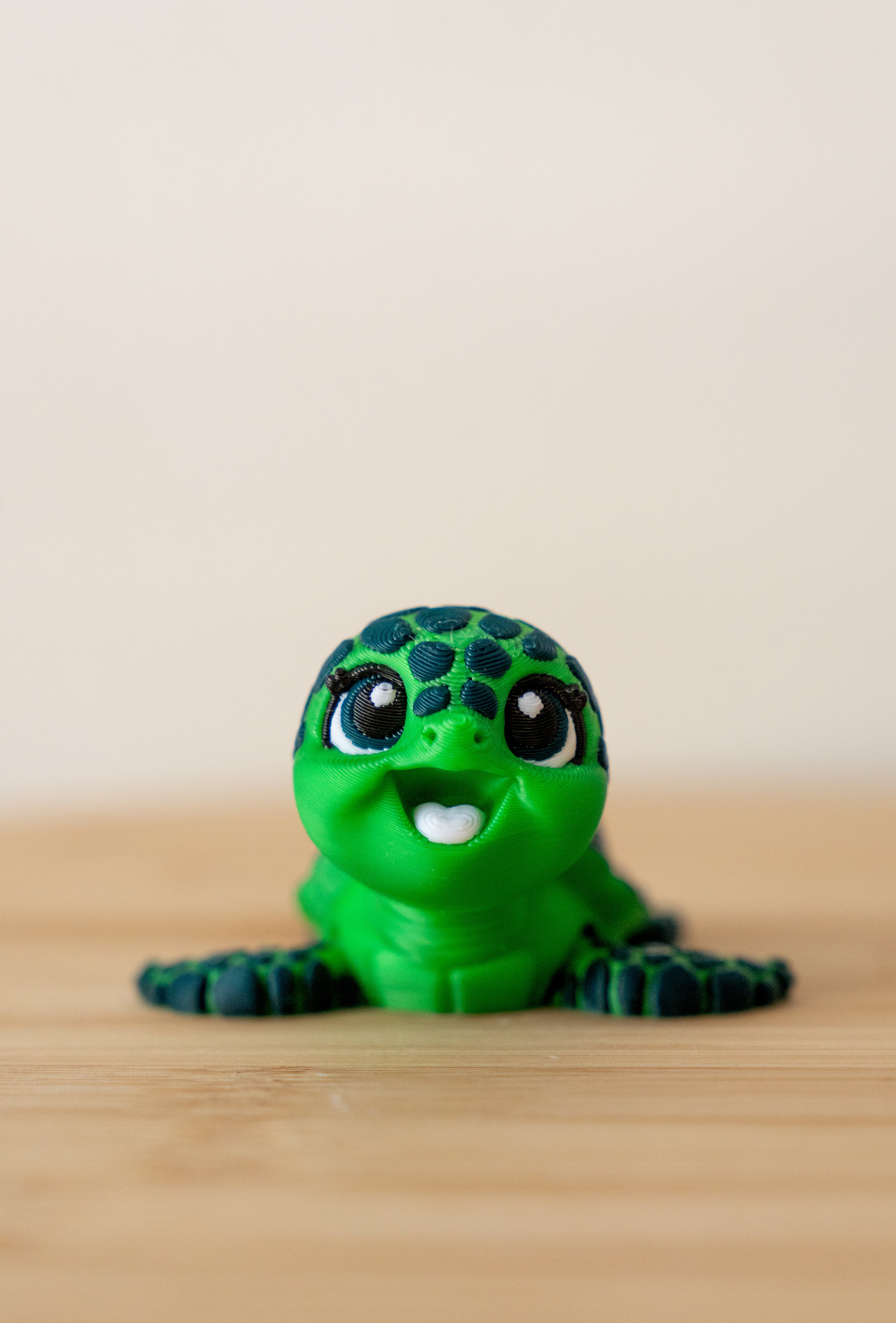 Sea Turtle 3D Printed Figure | Cute Baby Sea Turtle Desk Decor | Ocean Animal Gift | Kawaii Collectible