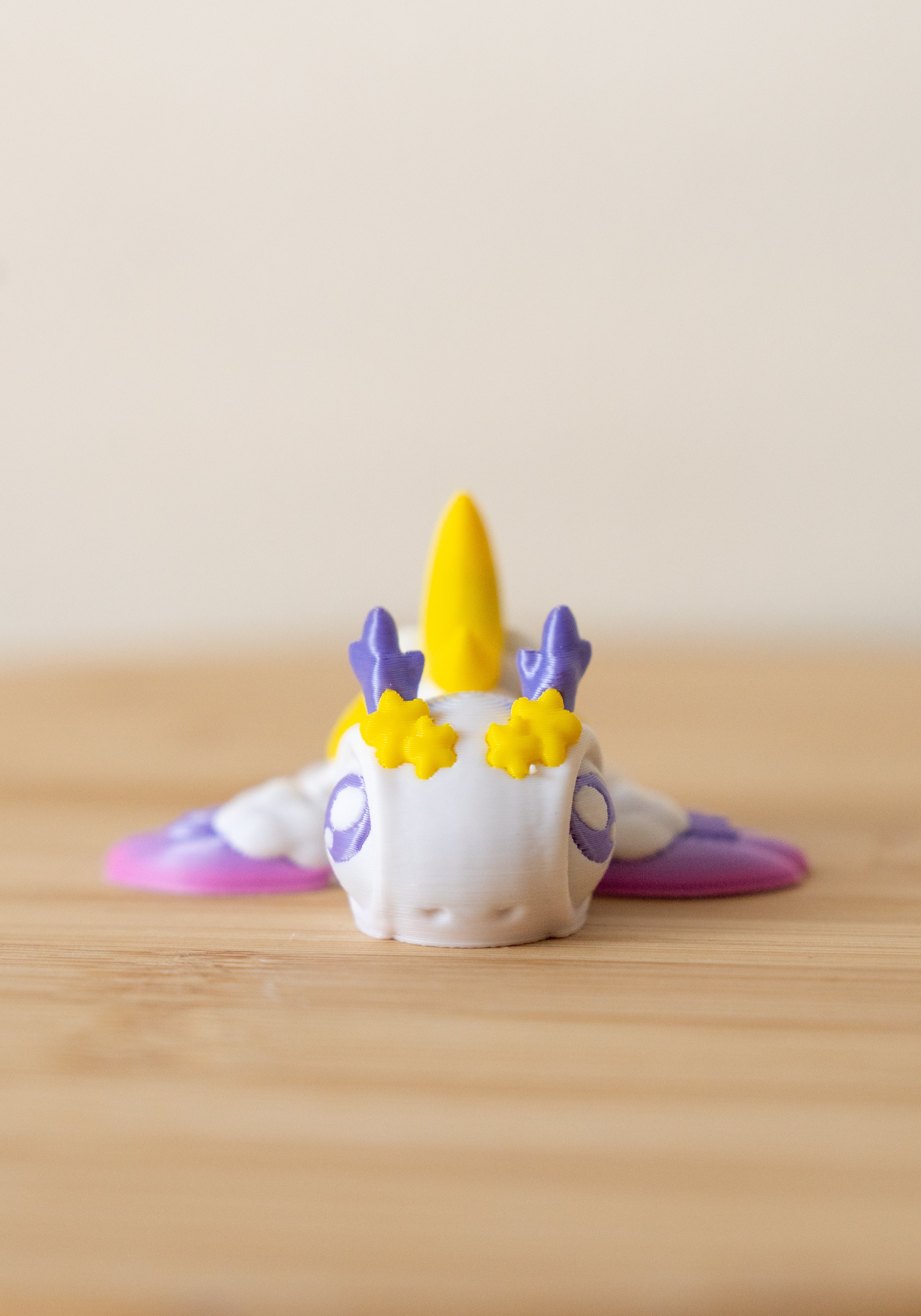 Moon Dragon 3D Printed Fidget Toy | Flexi Celestial Baby Dragon | Fantasy Desk Toy | Dragon Lover Gift | Sensory