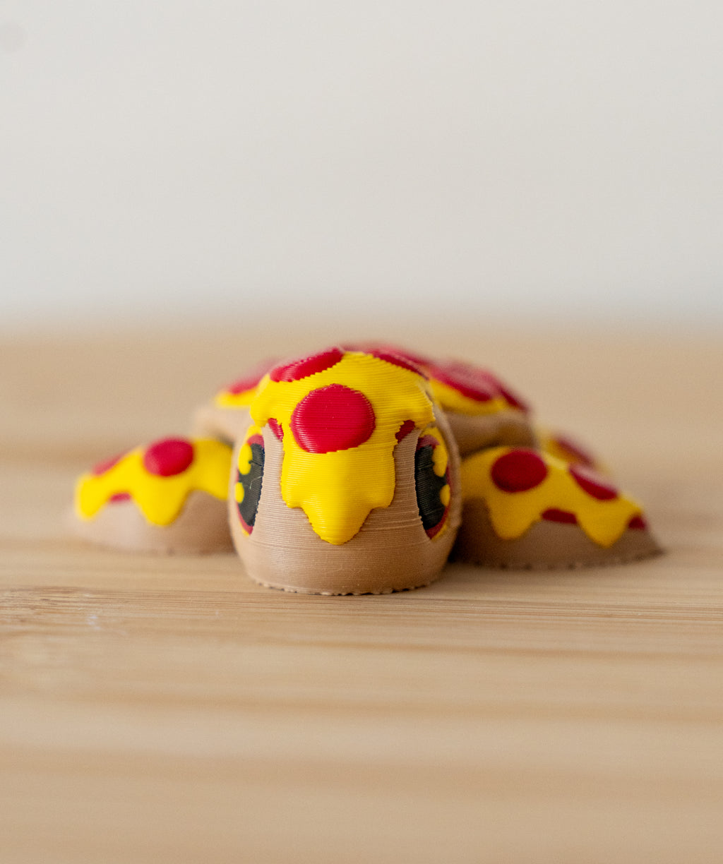 Pizza Turtle 3D Printed Fidget Toy | Flexi Turtle with Pizza Shell | Funny Foodie Desk Toy | Sensory Gift