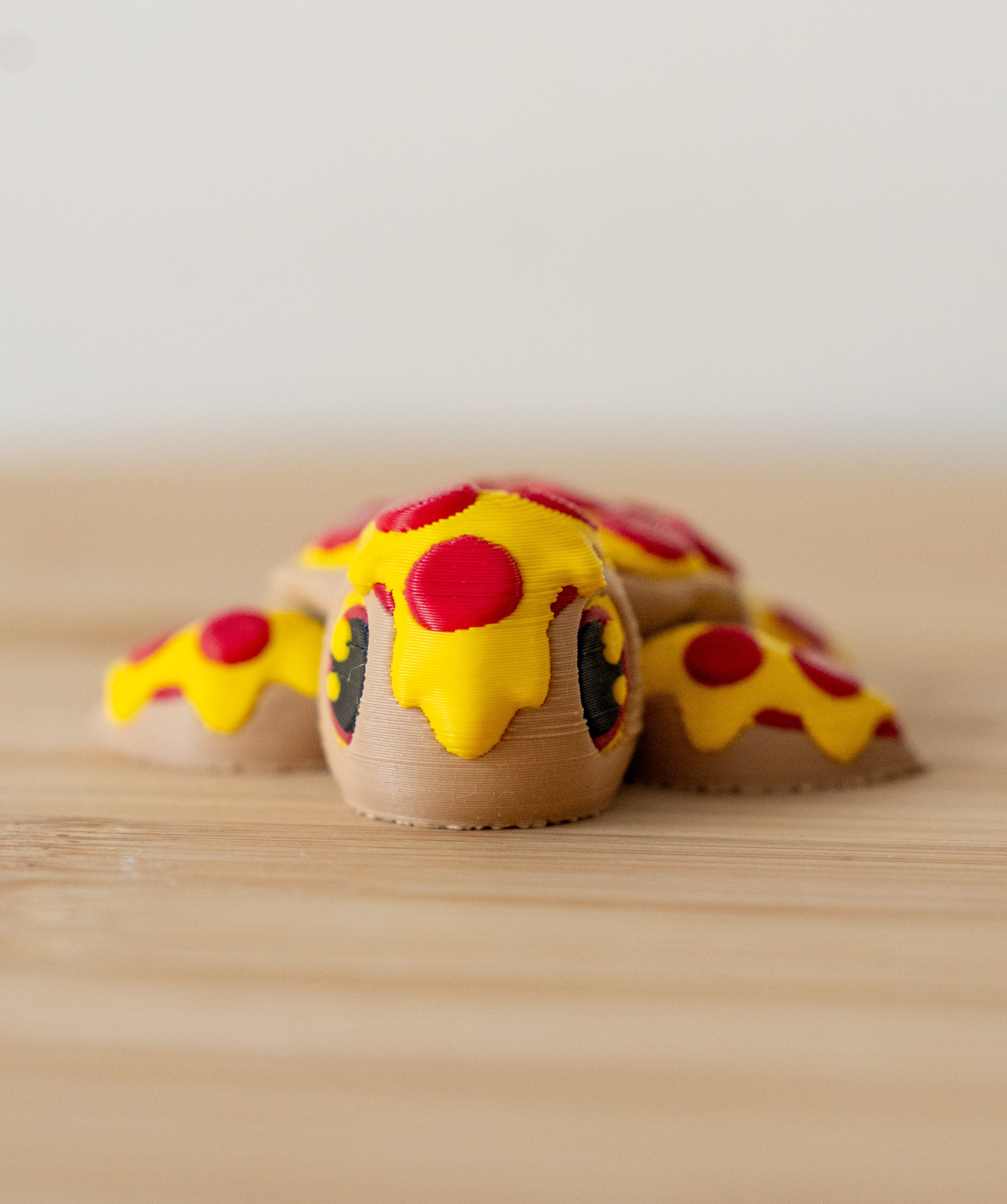 Pizza Turtle 3D Printed Fidget Toy | Flexi Turtle with Pizza Shell | Funny Foodie Desk Toy | Sensory Gift