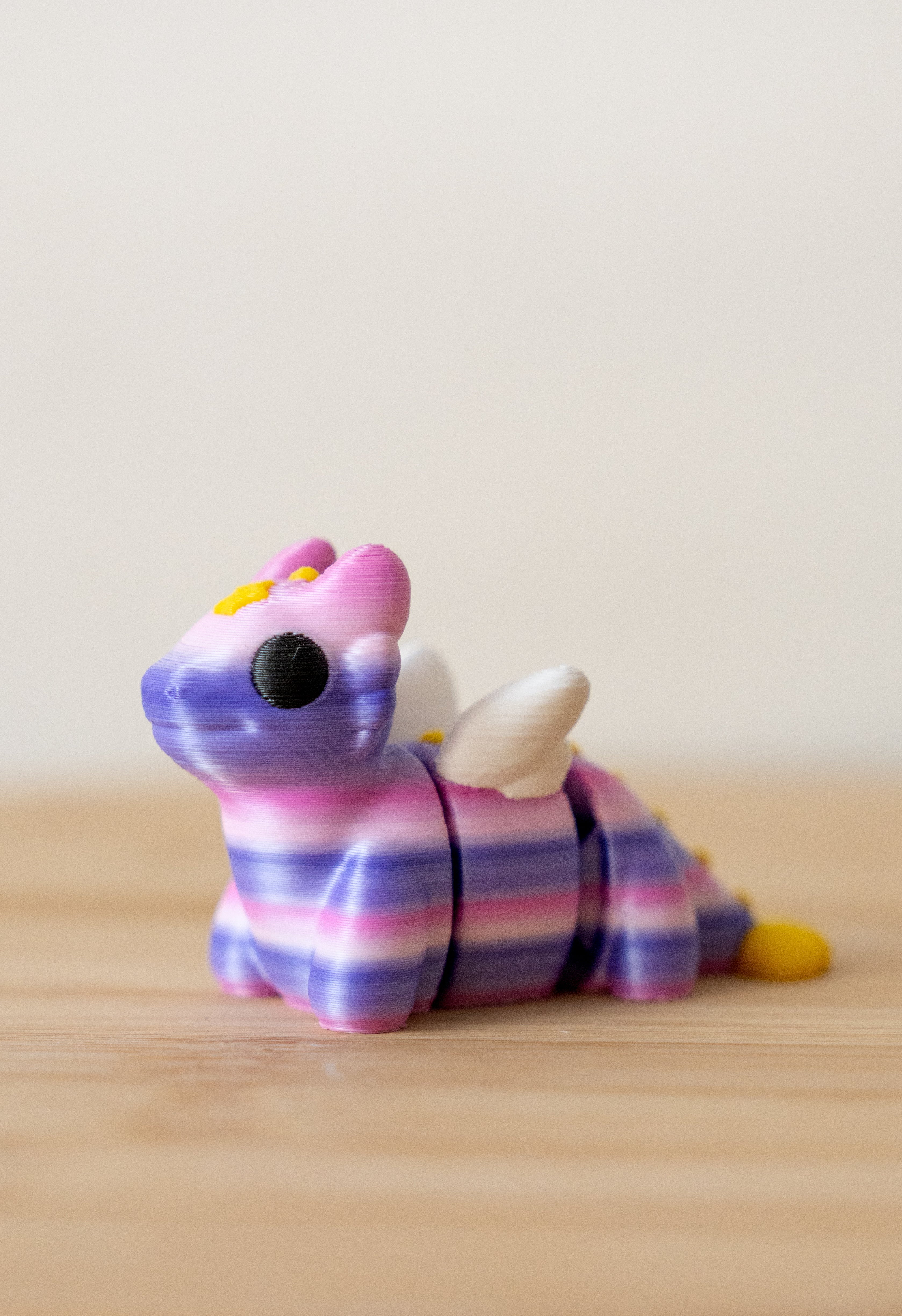 Baby Dragon 3D Printed Fidget Toy | Flexi Winged Dragon | Cute Fantasy Desk Toy | Dragon Lover Gift | Sensory