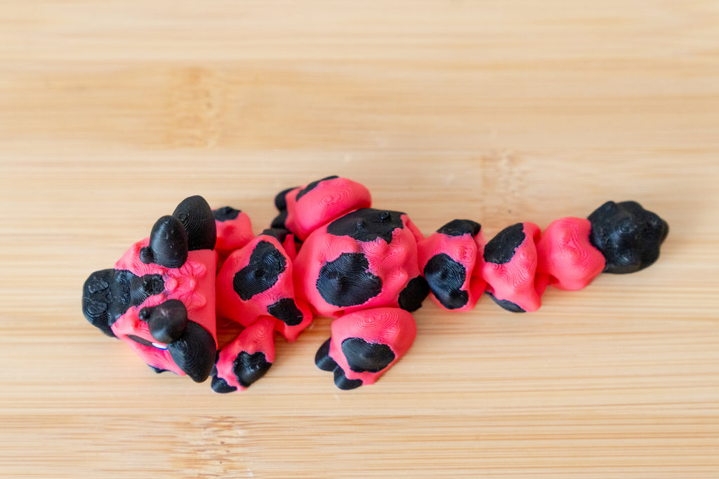 Lava Dragon 3D Printed Fidget Toy | Flexi Fire Dragon | Fantasy Desk Toy | Dragon Lover Gift | Sensory Stress Relief