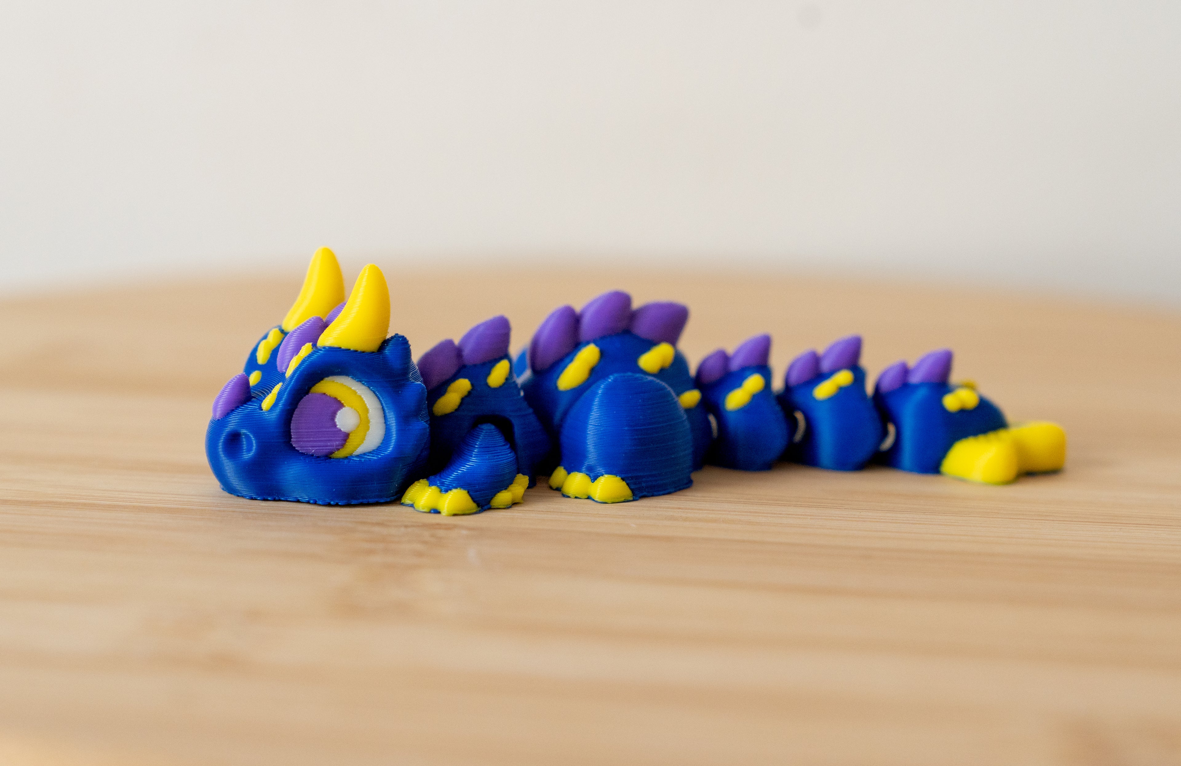 Spiky Dragon 3D Printed Fidget Toy | Flexi Horned Dragon | Fantasy Desk Toy | Dragon Lover Gift | Sensory Stress Relief
