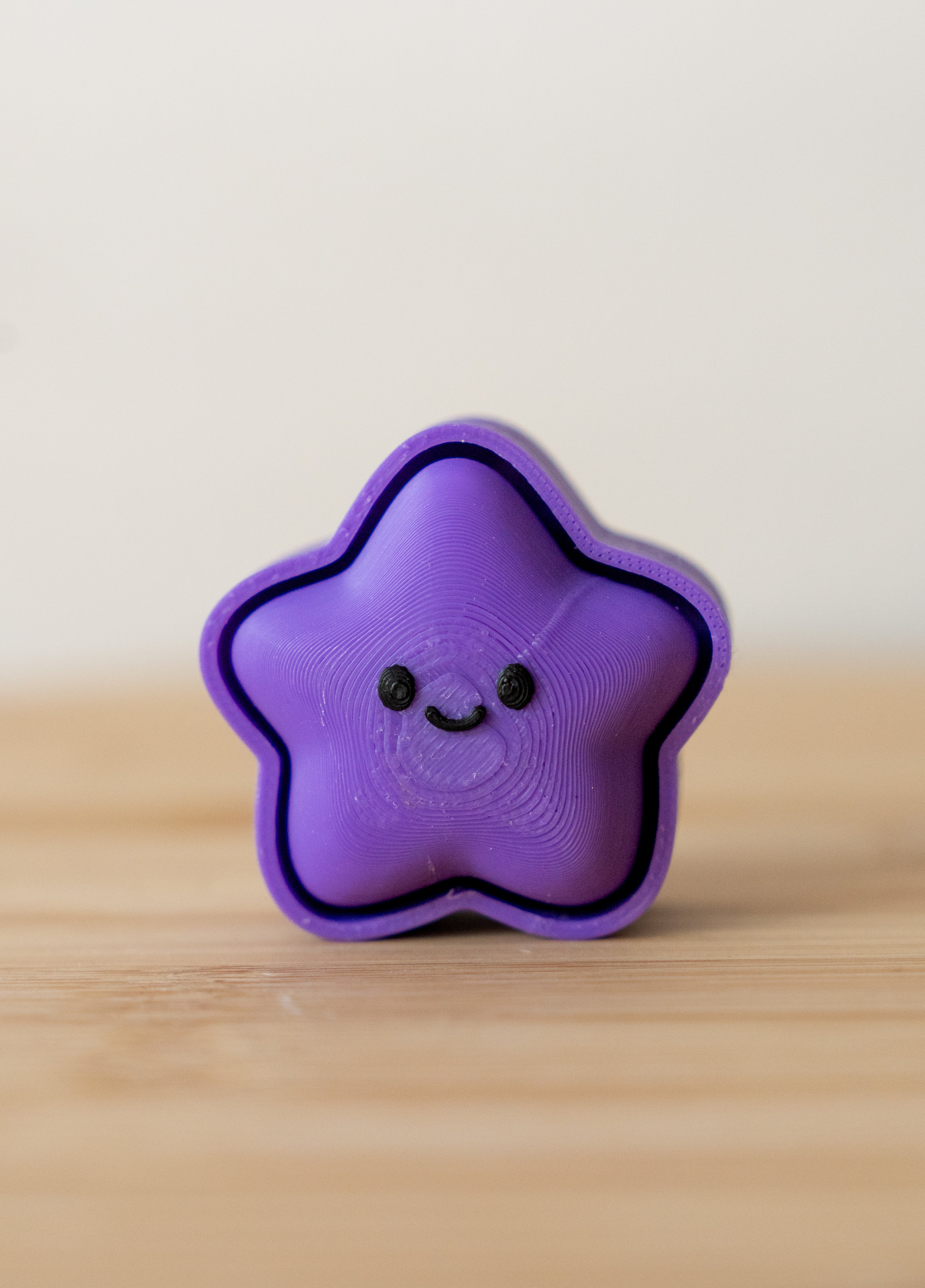 Kawaii Star 3D Printed Fidget Clicker | Cute Smiling Star Desk Toy | Sensory Stress Relief | Fun Gift