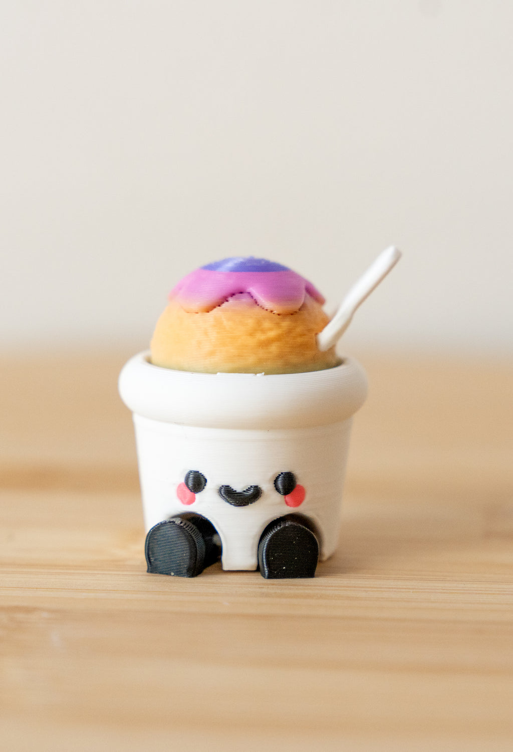 Shaved Ice 3D Printed Fidget Clicker | Kawaii Snow Cone Cup | Cute Summer Desk Toy | Foodie Sensory Gift
