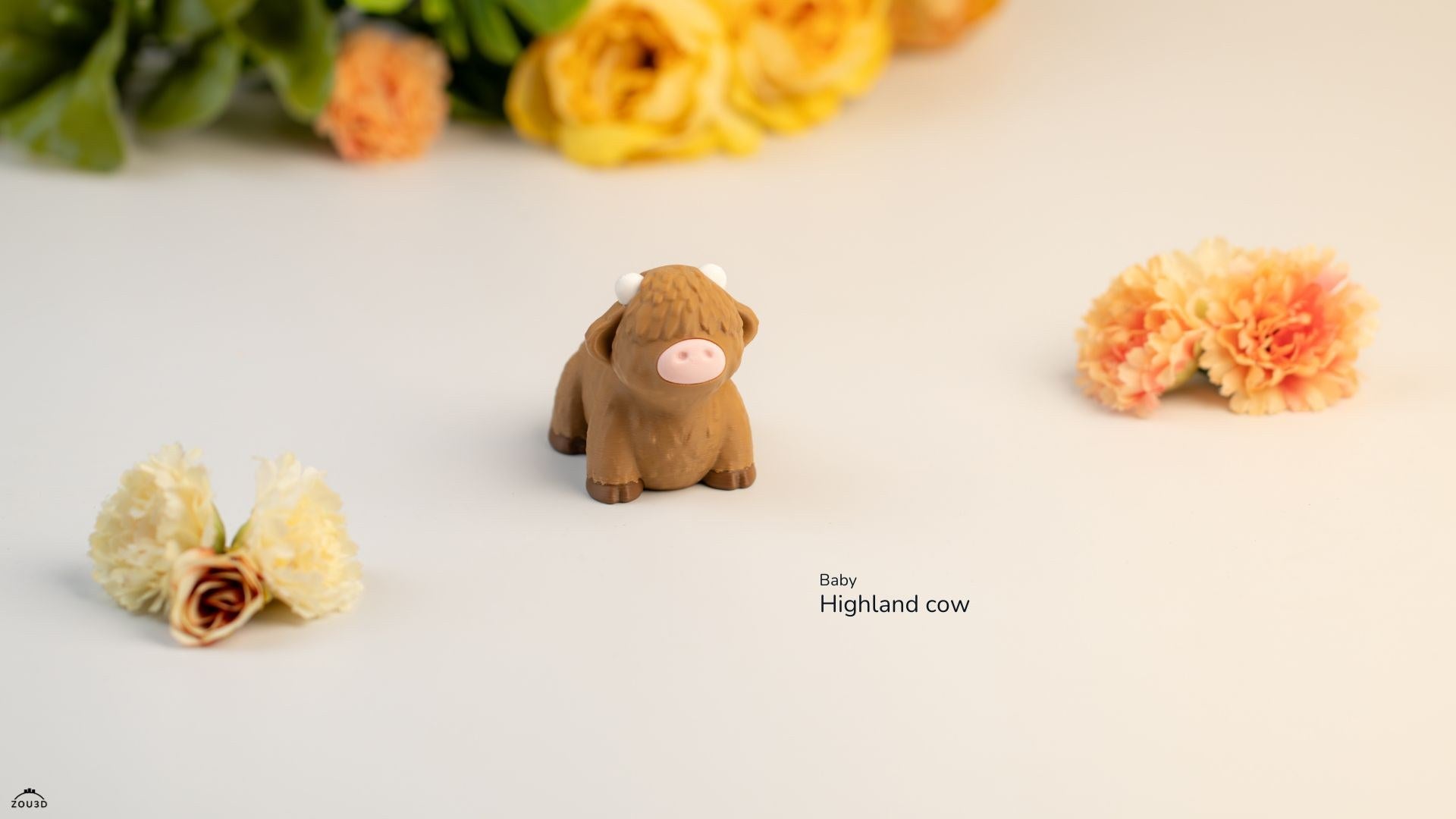 Highland Cow 3D Printed Fidget Toy | Flexi Highland Cow | Cute Sensory Desk Toy | Cow Lover Gift | Farmhouse